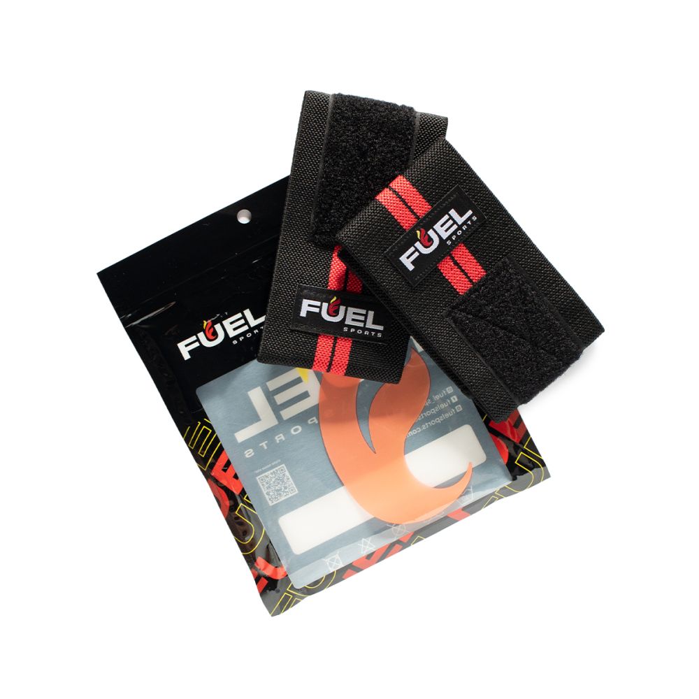 Munhequeira Elástica - Cor: Preta - Listras Vermelhas