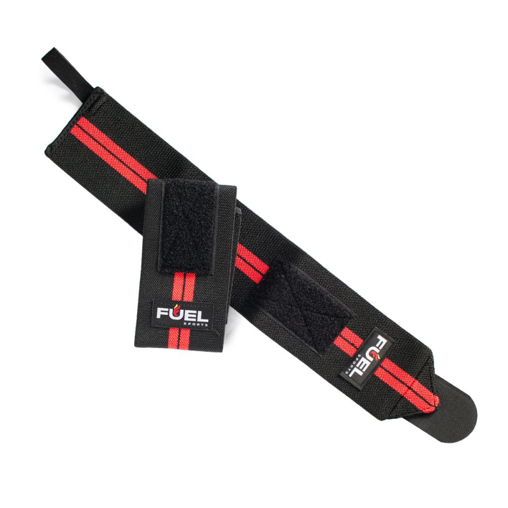 Munhequeira Elástica - Cor: Preta - Listras Vermelhas