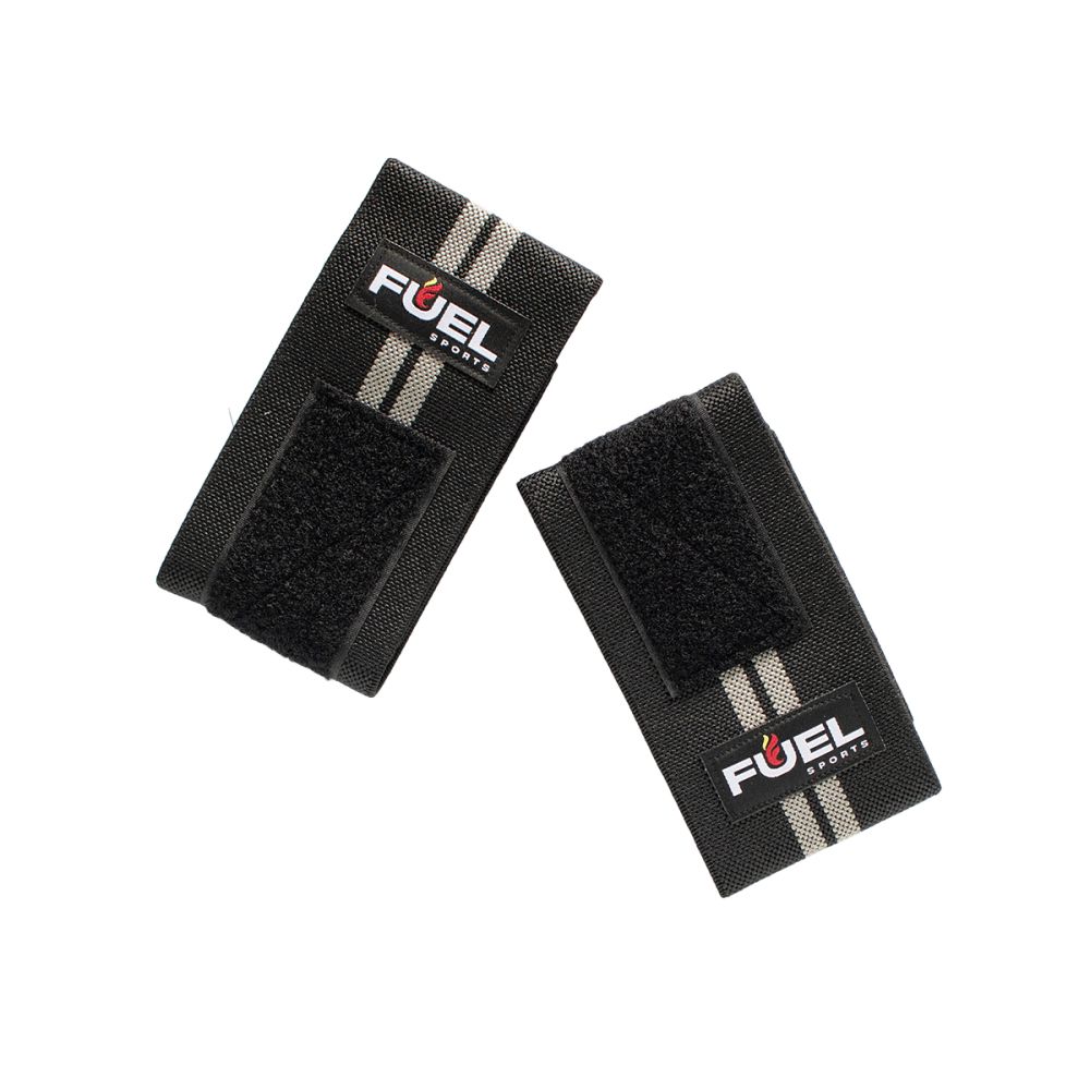 Munhequeira Elástica - Cor: Preta - Listras Cinzas