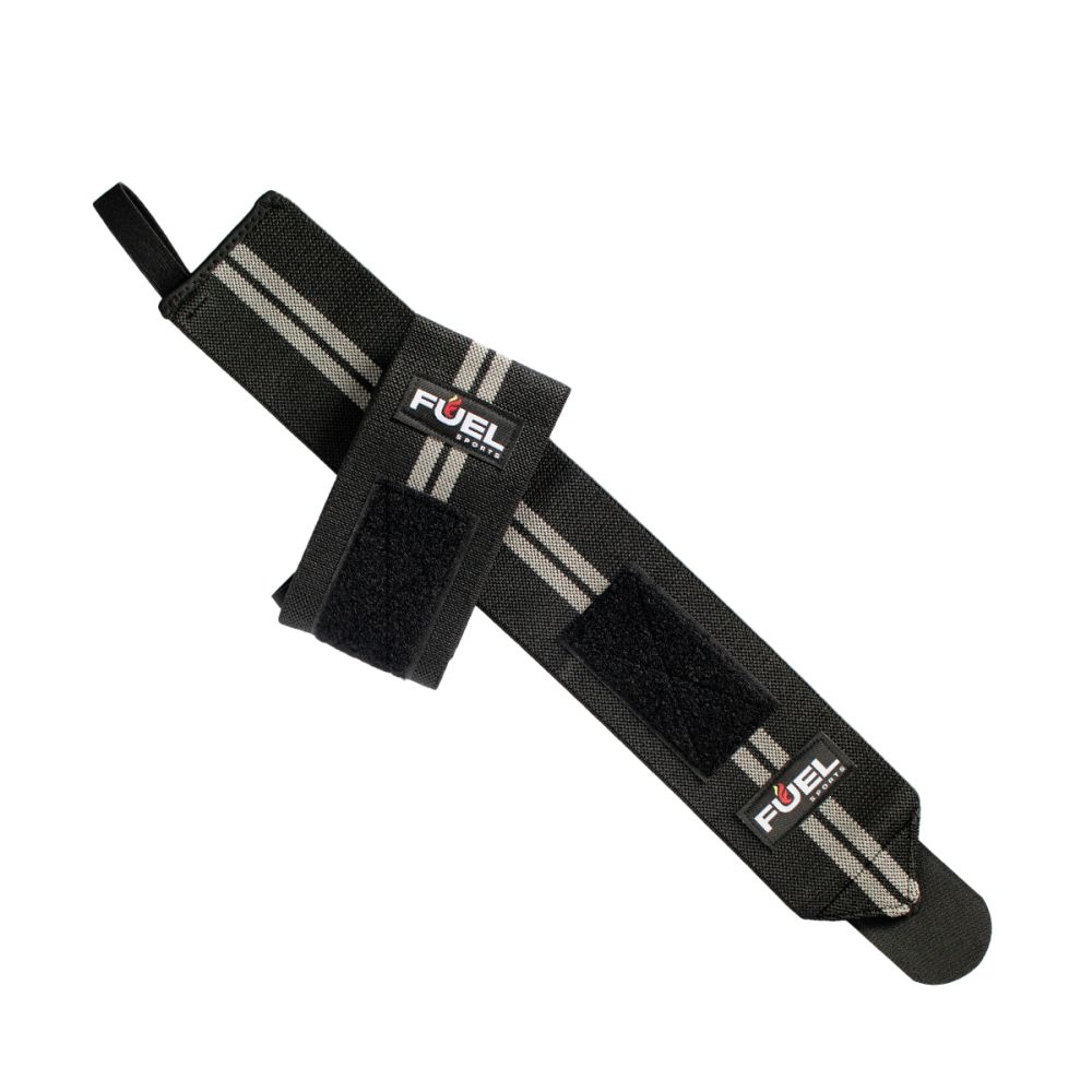 Munhequeira Elástica - Cor: Preta - Listras Cinzas